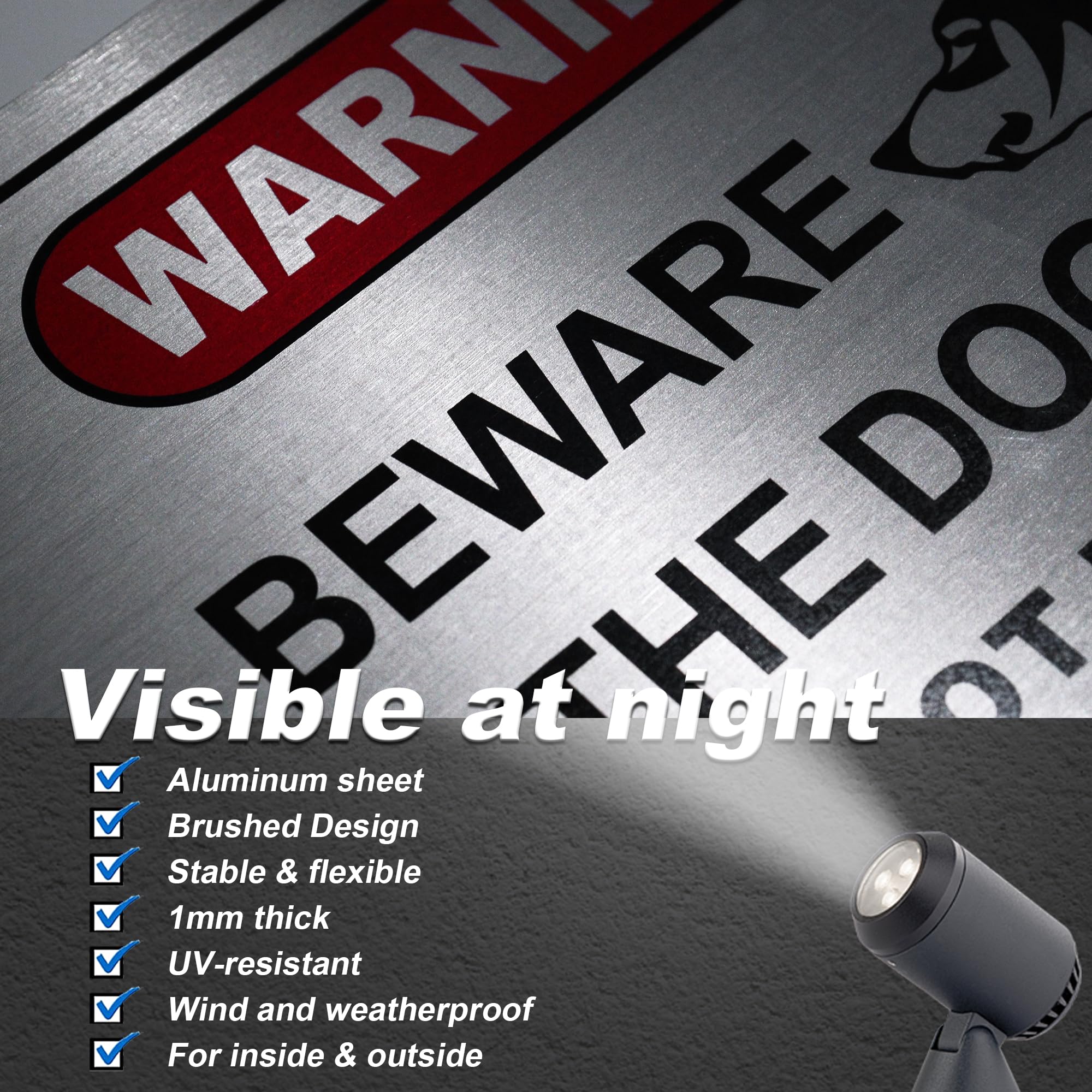 TAKULA Pre-drilled CCTV Sign - 15 * 15cm Aluminium Brushed Metal Sign - 24 HR Outdoor Waterproof, UV Resistant, Durable | Pack of 1