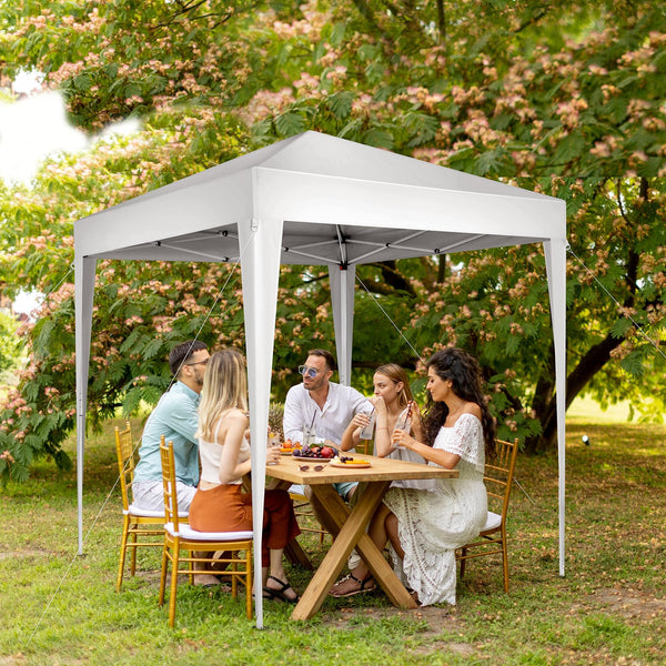 Bonnlo Pop Up Gazebo with Sides 3m x 3m, Easy Setup Instant Outdoor Canopy, Folding Garden Gazebo, Party Tent Grey