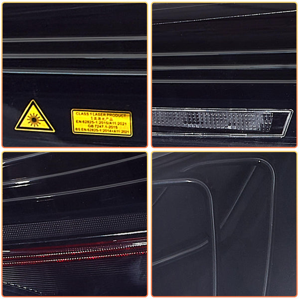 VLAND OLED Rear Lights Compatible With 4 Series G22/G23/G26, M4 G82 G83 2021-2023, Tail Lights Assembly w/Startup dynamic display - Smoked