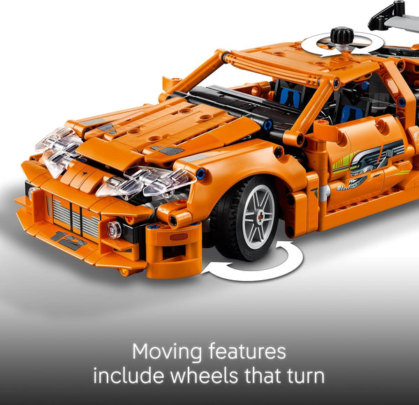 LEGO Technic Fast and Furious Toyota Supra MK4 Toy Car - 6 Cylinder Engine & Opening Doors - Model Kits for 9+ Years Old Boys & Girls or Adult Motorsport Fans - Birthday Gift Idea - 42204