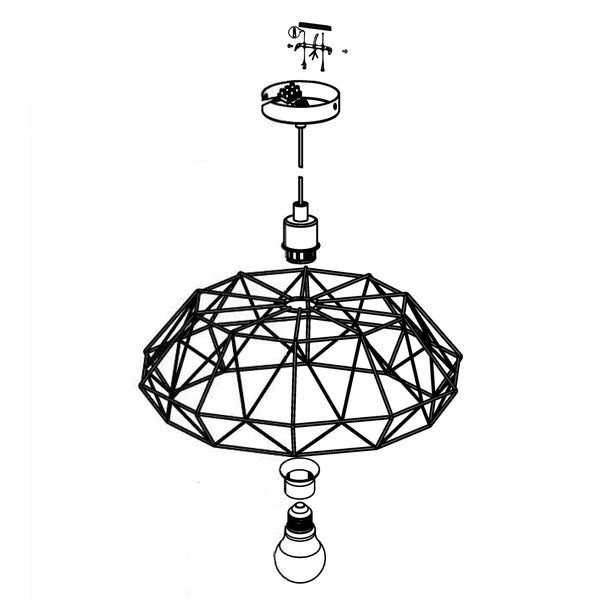 EGLO 49487 E27 Black Pendant Lamp Carlton 2