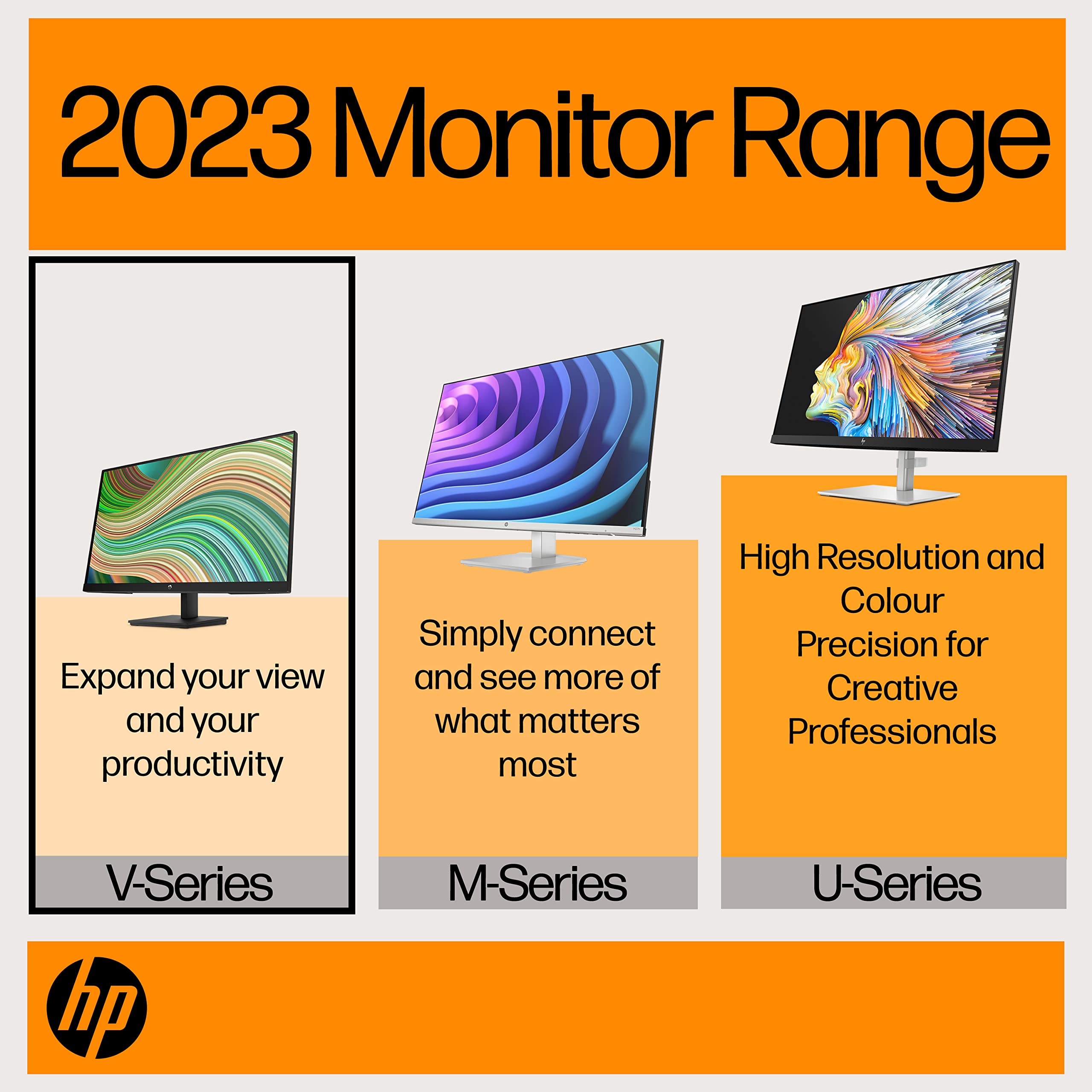 HP 24 Inch FHD Monitor | Full HD VA LCD Display | 75hz Refresh Rate | 250 Nits Brightness | 3000:1 Contrast Ratio | AMD FreeSync Technology | Adjustable Tilt | 1x HDMI 1.4, 1x VGA | Black | V24v G5