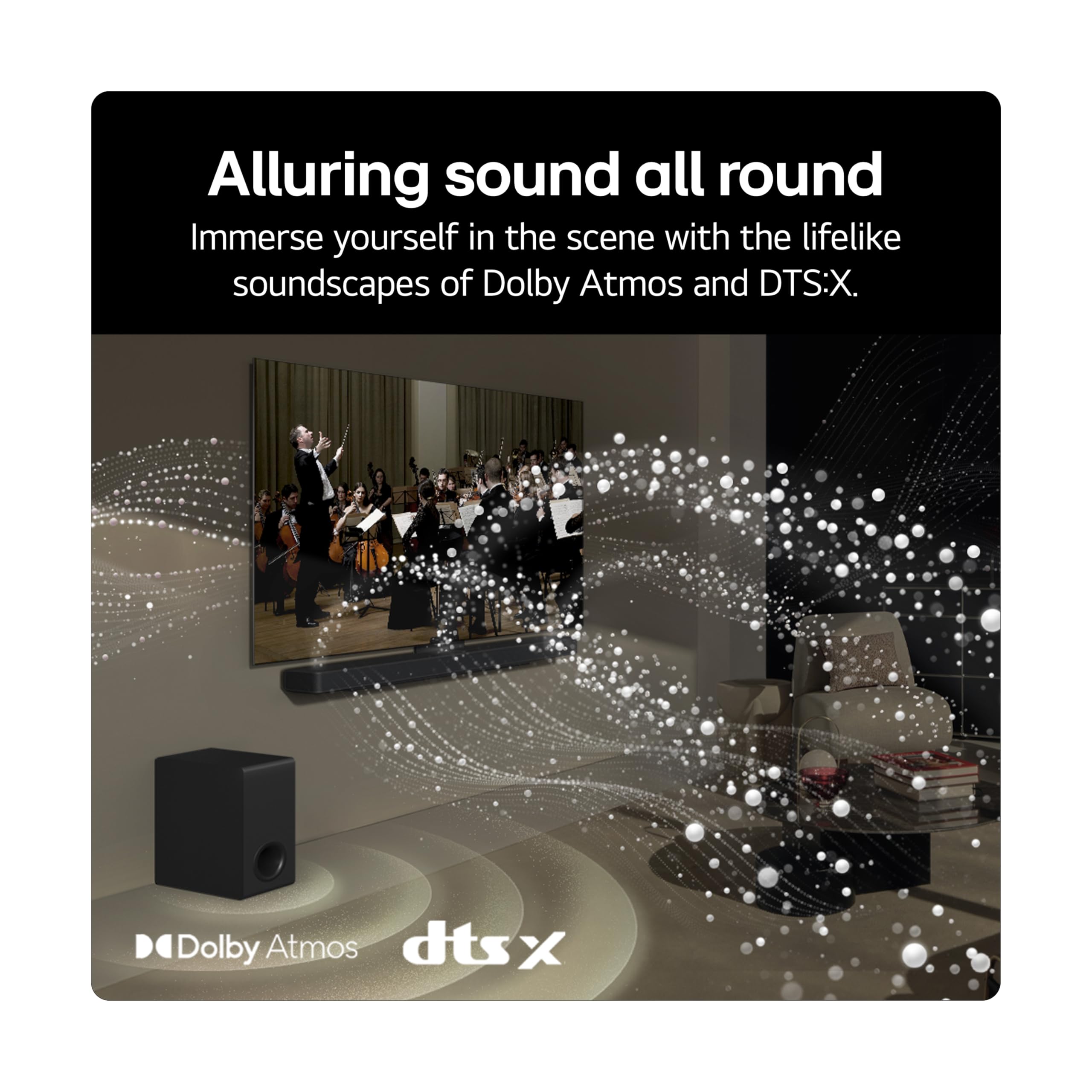 LG USC9S Bluetooth Soundbar for TV with Dolby Atmos & Wireless Subwoofer 3.1 channel