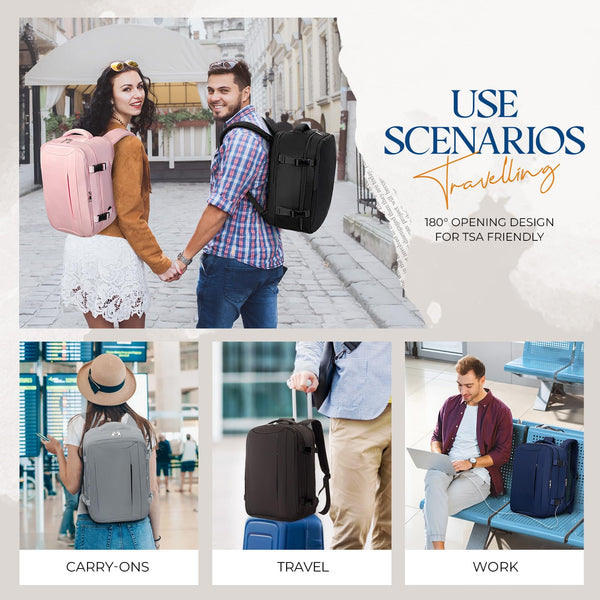 for Ryanair Cabin Bags 40x20x25 Underseat Bag,Small Travel Backpack Cabin Size Carry-ons for Women Men,Hand Luggage for Overnight,Casual Daypack with Laptop Compartment,Anti Theft Pocket