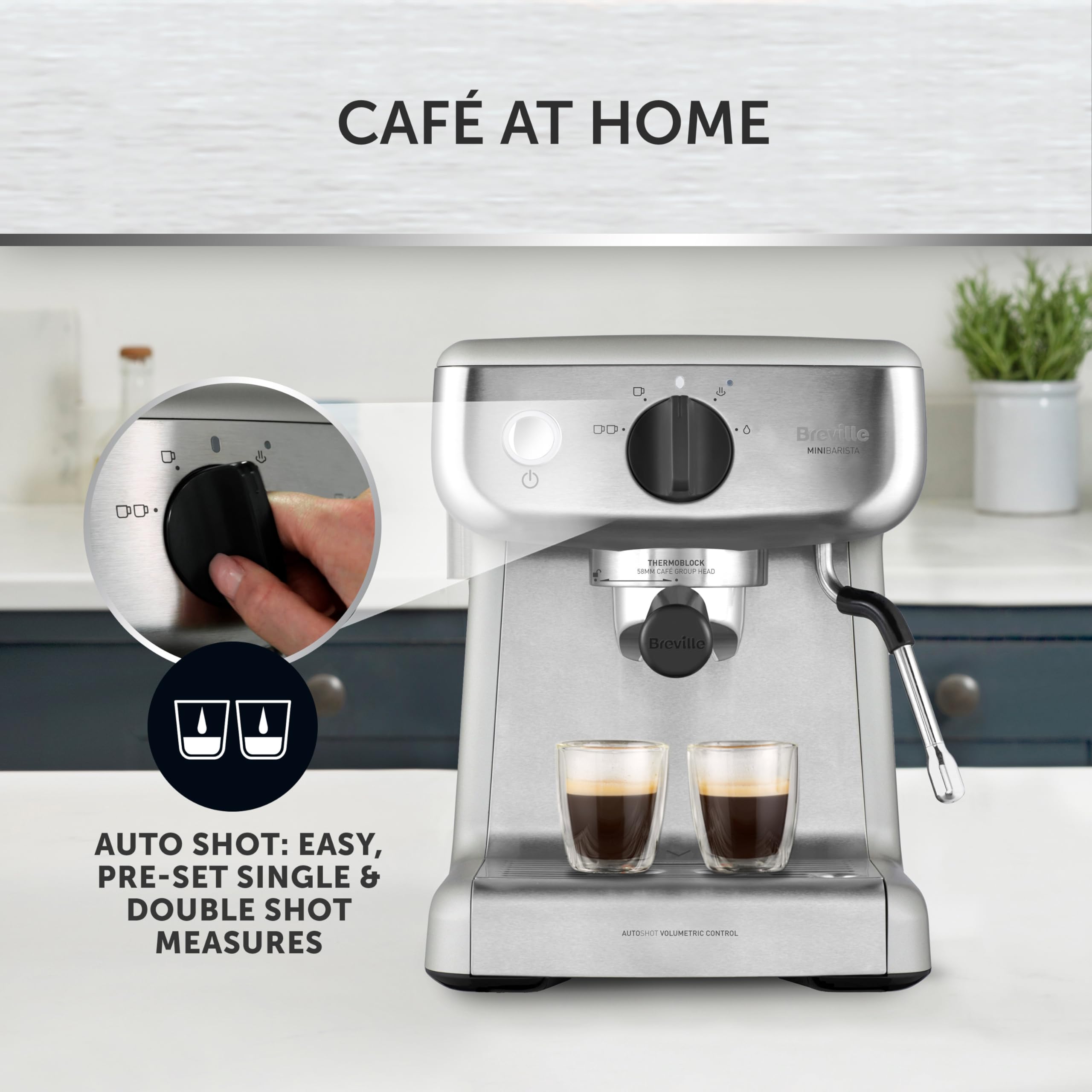 Breville Barista Max Espresso Machine | Latte & Cappuccino Coffee Maker with Integrated Bean Grinder & Steam Wand | 2.8 L Water Tank | 15 Bar Italian Pump | Stainless Steel
