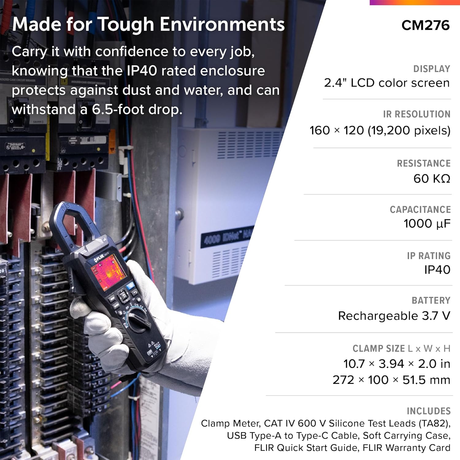 FlIR CM276 IGM Clamp Meter with METERLiNK