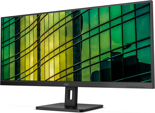 AOC U34E2M - 34" QHD Monitor, 100Hz, VA, 4ms, Low blue Light, Adaptive Sync, Flicker Free, Vesa mountable, Tilt (3440 x 1440 @ 100Hz, 300 d/m², HDMI 2.0 / DP 1.2 ), Black