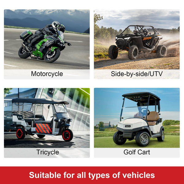 K7 Motorcycle Dash Cam Front and Rear with EIS Anti-Shake 2K + 2K@30FPS or 1080P + 1080P@60 FPS Motorbike Camera, GPS, Wi-Fi, 24Hrs G-Sensor, Waterproof Motorcycle Camera Support 512 GB Max