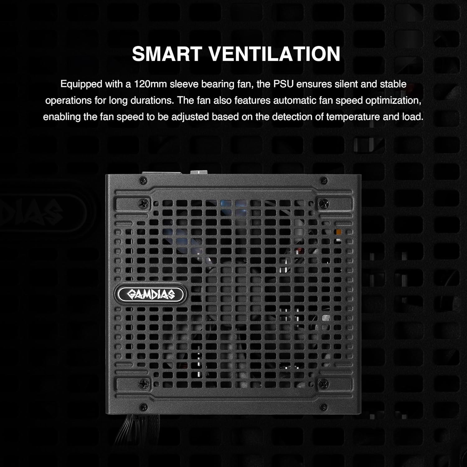 GAMDIAS HELIOS P2-750G Low-Noise ATX PC Power Supply, 80 PLUS Gold Non-Modular Computer PSU, ATX 3.1 & PCIe Gen 5.1 Ready, Native 12VHPWR Cable, Full DC-DC, LLC Resonant Circuit Design, Black