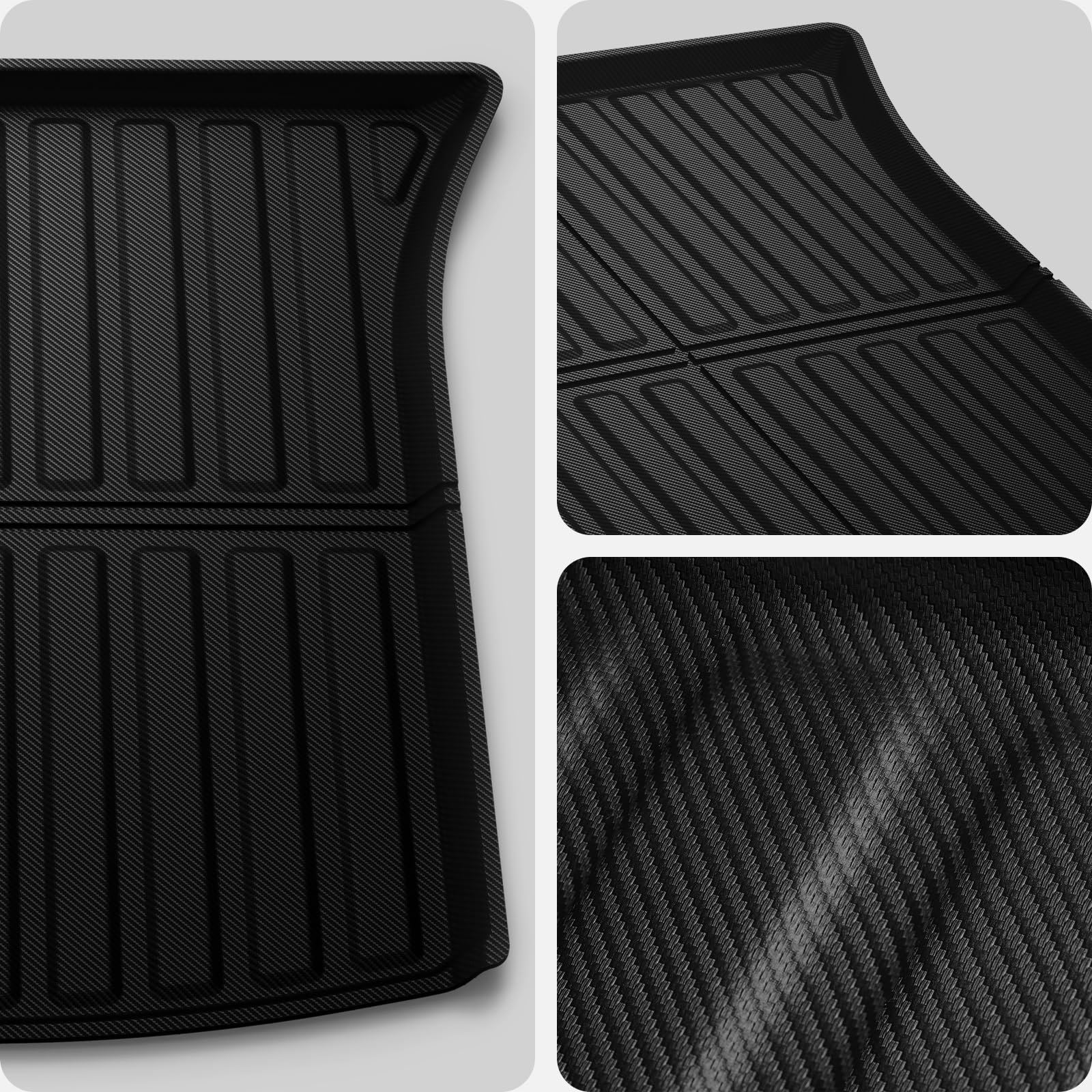 Spigen Tesla Model Y (~2024) Front Trunk Mat Cargo Liner, All Weather Floor Mats, Boot Liner, Waterproof, Easy To Clean Material, Designed for Model Y Accessories - Carbon Edition