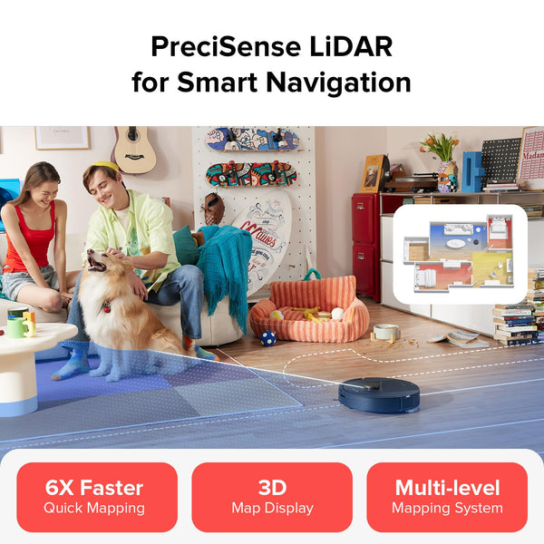 roborock Q5 Pro+ Robot Vacuum Cleaner with Mop, Self Emptying, 5500Pa, DuoRoller Brush, Up to 7 Weeks of Hands Free Cleaning, Precise Navigation, Robot Vacuum and Mop, Ideal for Hard Floors, Pet Hair