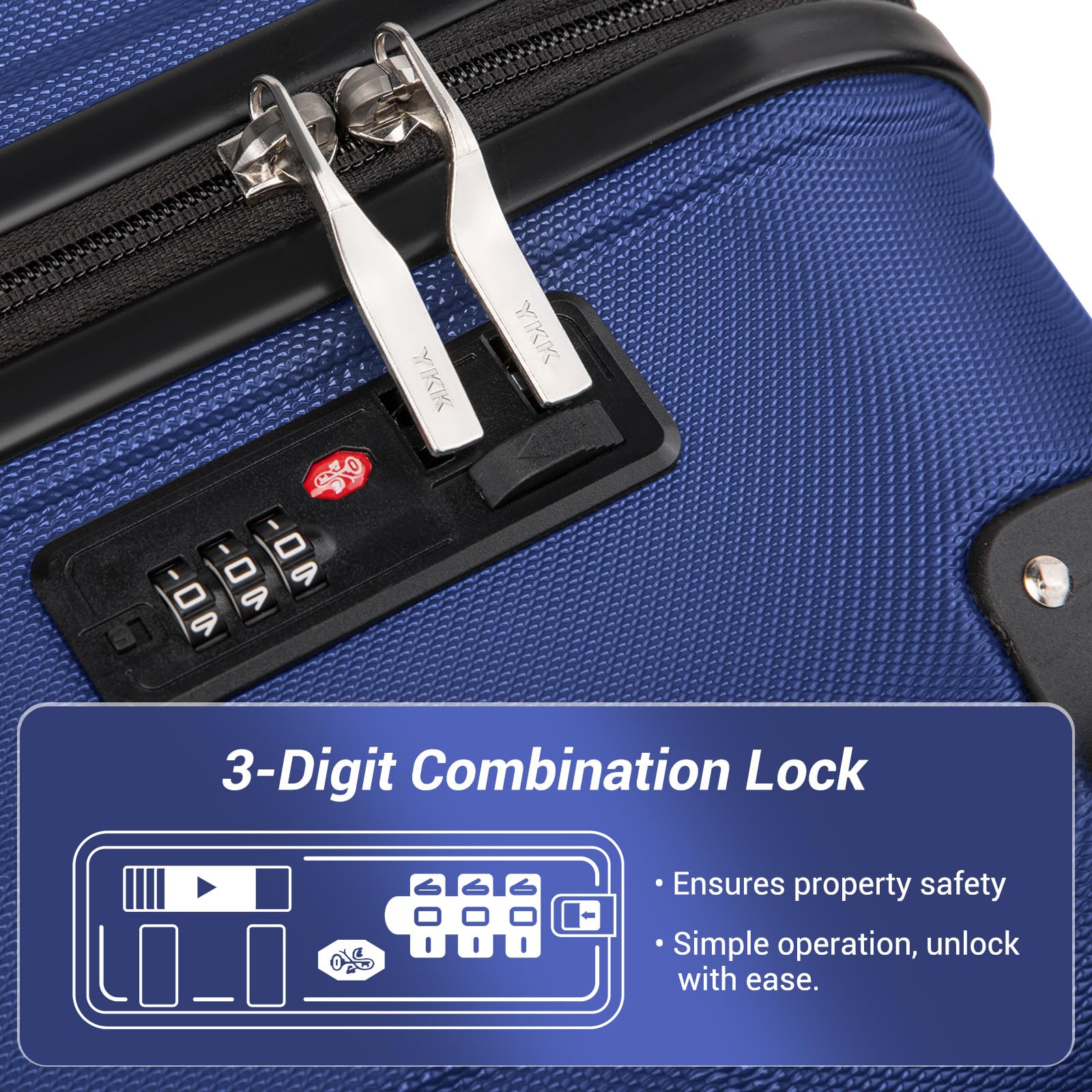 Kono 28 Inch Large Hard Shell Luggage Lightweight ABS 4 Wheels Spinner Business Trip Trolley Case Suitcase (Grey)