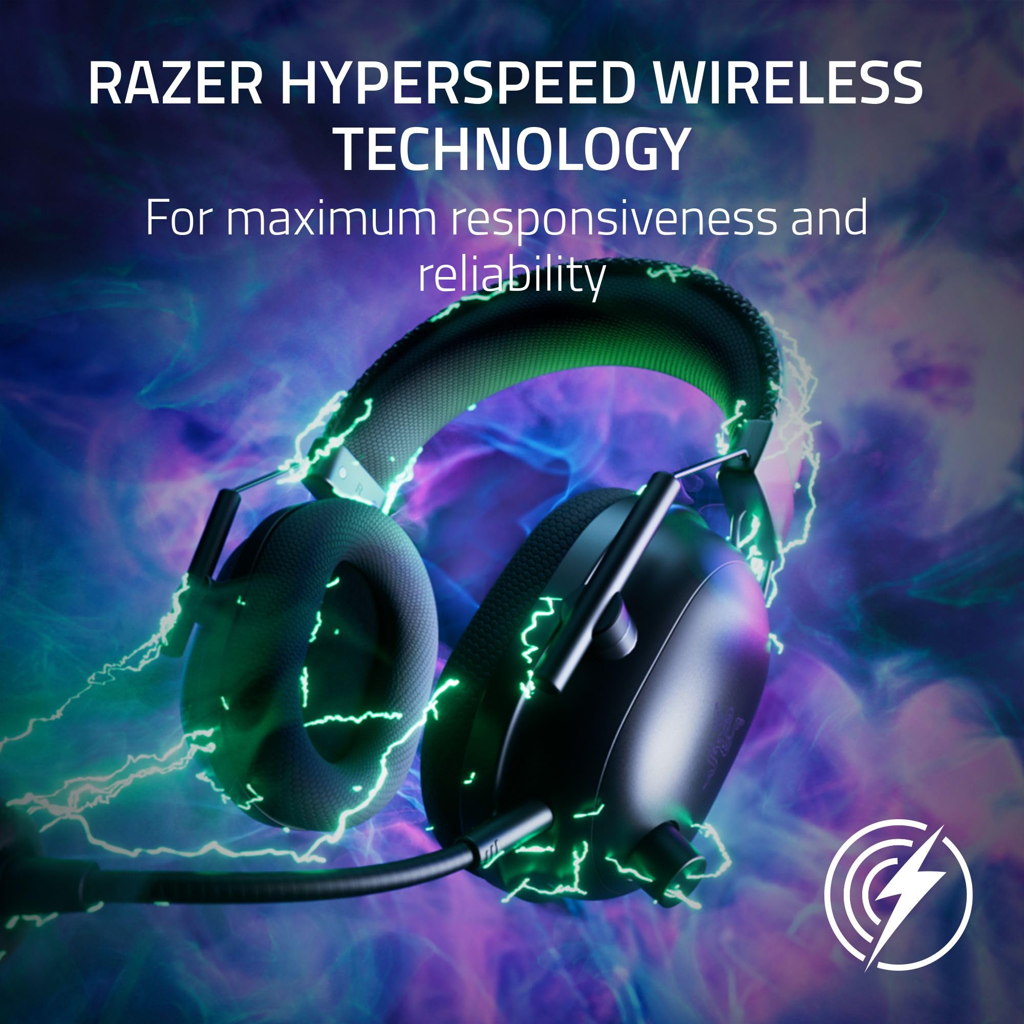 Razer BlackShark V2 Pro (2023) for PC - Premium Wireless E-Sports Headset (HyperClear Super Wideband Mic, TriForce Titanium 50 mm Driver, Bluetooth, Up to 70hrs Battery) White