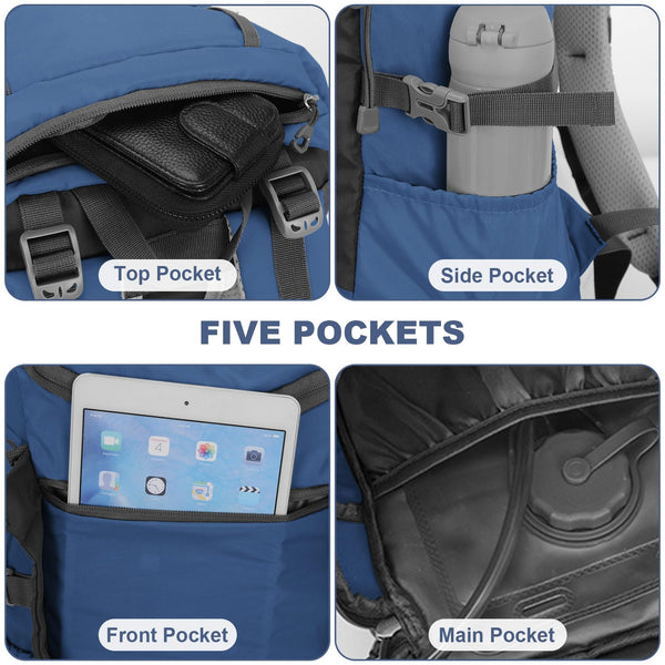 jianyana Hiking Backpack Waterproof 30L Foldable Rucksack Lightweight Camping Bag skiing climb mountains Camping Trekking Hiking Walking Cycling Climbing Outdoor Sports for Women Men