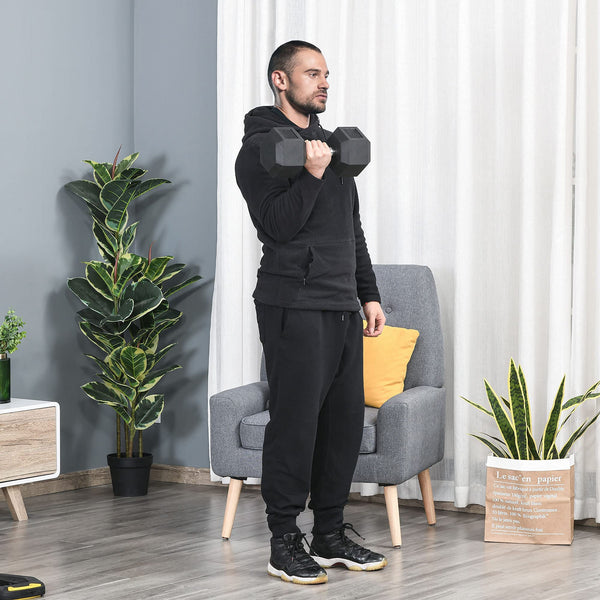 HOMCOM 12.5KG/15KG/17.5KG/20KG Single Rubber Hex Dumbbell Portable Hand Weights Dumbbell for Home Gym Workout Fitness