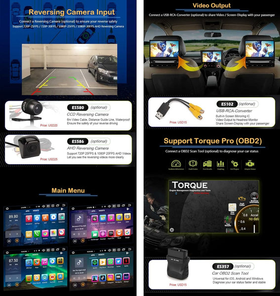 8-Core 4+64GB Android 13 Car Stereo for Porsche Cayman Boxster 718 911 981 997 Support GPS Sat Nav Carplay Android Auto DSP Bluetooth 5.0 Dual Band Wifi DAB+ TPMS DVB-T2 OBD2 PCM3.1