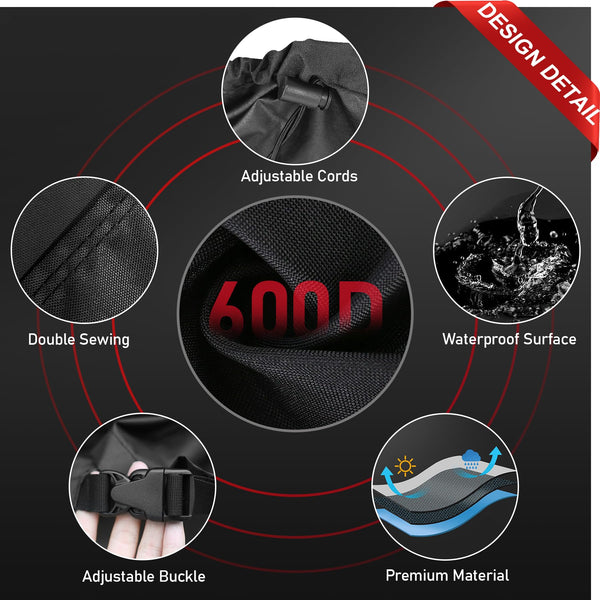 Zettum 221x221x73cm Outdoor Table Covers Waterproof Durable 600D Oxford Fabric Patio Table Cover for Garden Cube Rattan Sofa Table Chair Set Cover