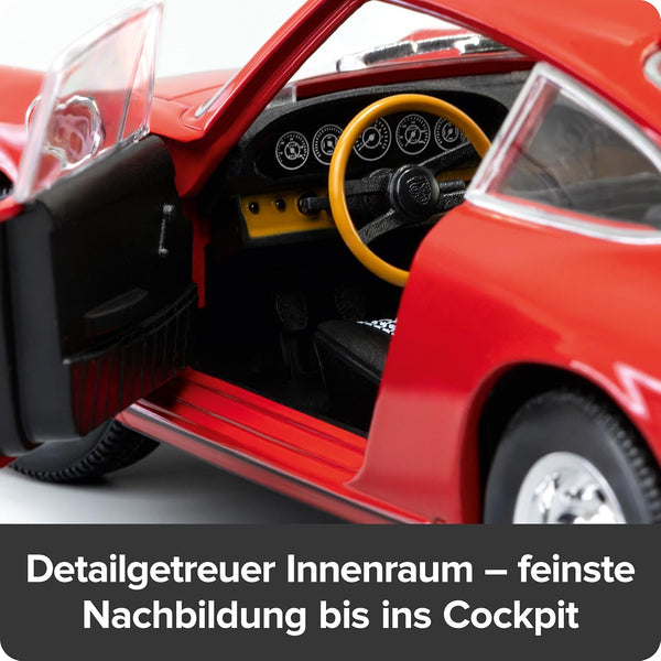 Franzis 67247 - Porsche 911 - Build Your Legend - detailgetreuer Modellbausatz inkl. Soundmodul, LED-Beleuchtung, Begleitbuch