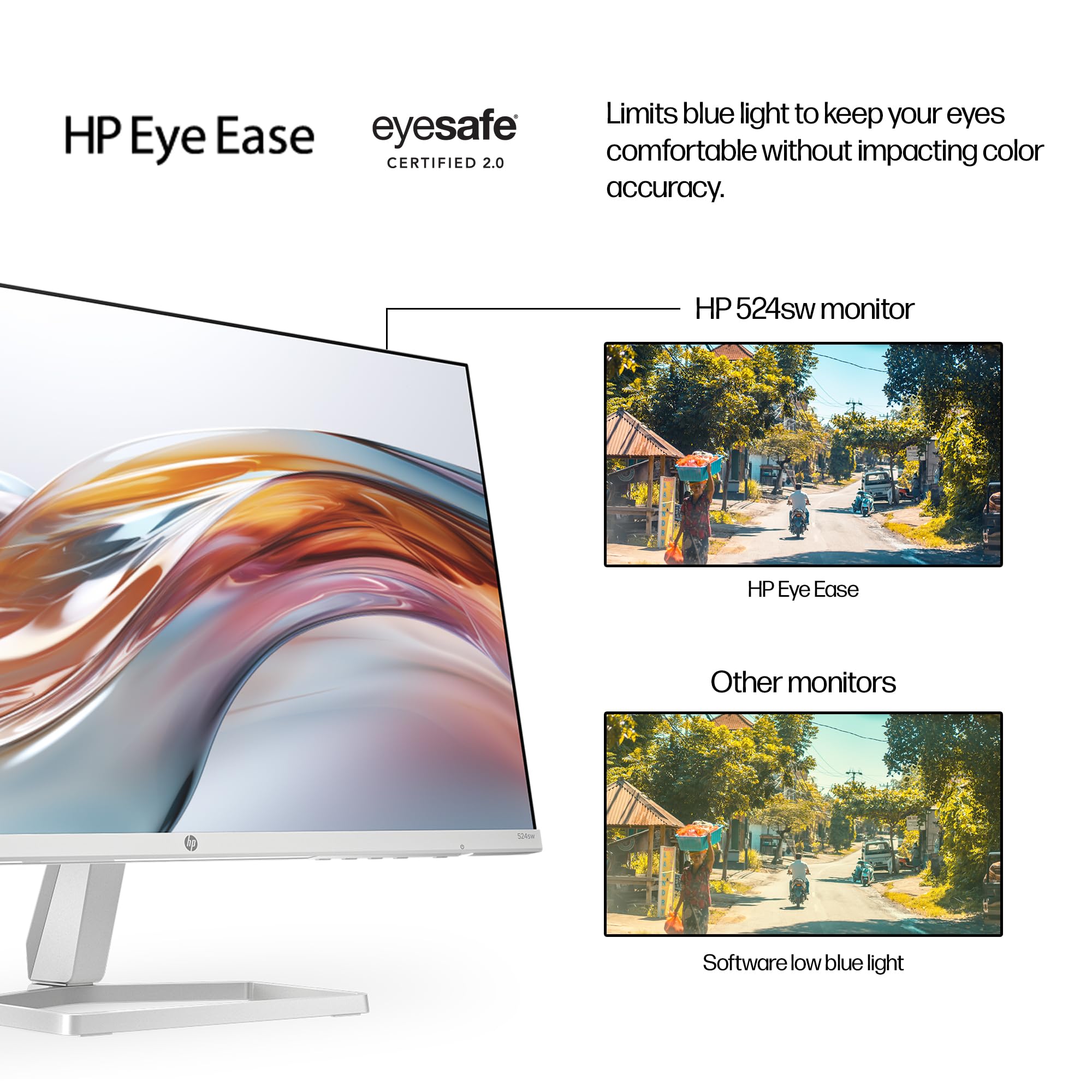 HP Series 5 27" FHD Height Adjust Monitor (527sh) - 100Hz Refresh Rate, 1500:1 AR, 99 percent sRGB Spectrum, 300 Nits Brightness - HDMI, VGA Ports - Ergonomically Adjustable - Responsibly Made