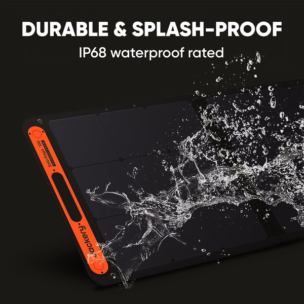 Jackery SolarSaga 100W Portable Solar Panel for Explorer 240/500/1000 Power Station, Foldable Monocrystalline Solar Cell Solar Charger with USB Outputs for Phones Off-Grid Home