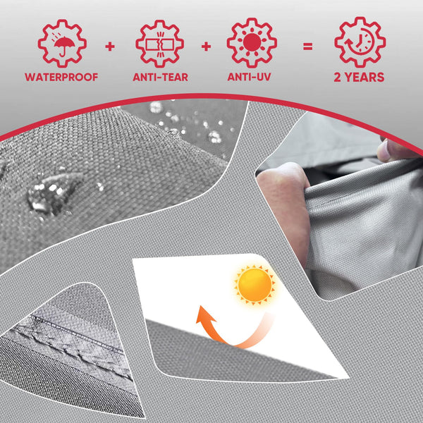 Turtle Life BBQ Grill Cover, 64 Inch Heavy Duty Waterproof 4-6 Burner Barbecue Gas Grill Covers for Weber Genesis Char-Broil Brinkmann, No Fading