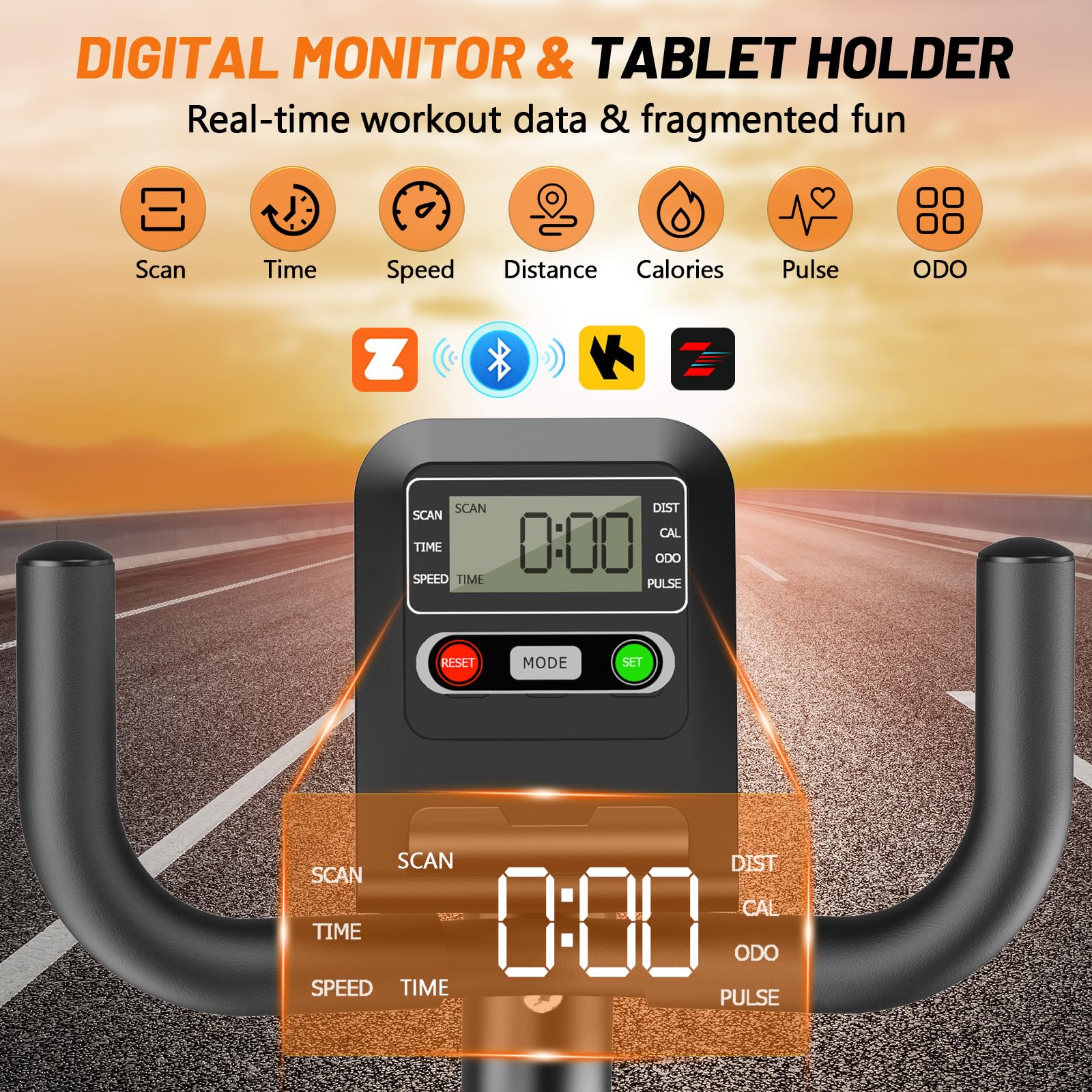 VANNECT Recumbent Exercise Bike for Home Use, 16 Level Resistance Recumbent Bike with 400LBS Weight Capacity, Upgraded Magnetic Recumbent Bikes with Smart APP& LCD Monitor, Adjustable Seat