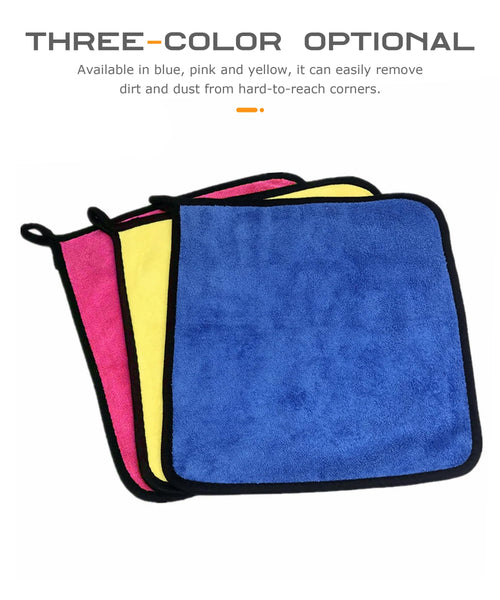 Flaconi 6PCS Microfibre Cloth Car,Cars Cleaning Products,12”x16” Microfibre Cleaning cloth,Automotive Detailing Products,Micro Fiber Cloth,Fit for Car Washing,Drying,Detailing (Yellow)