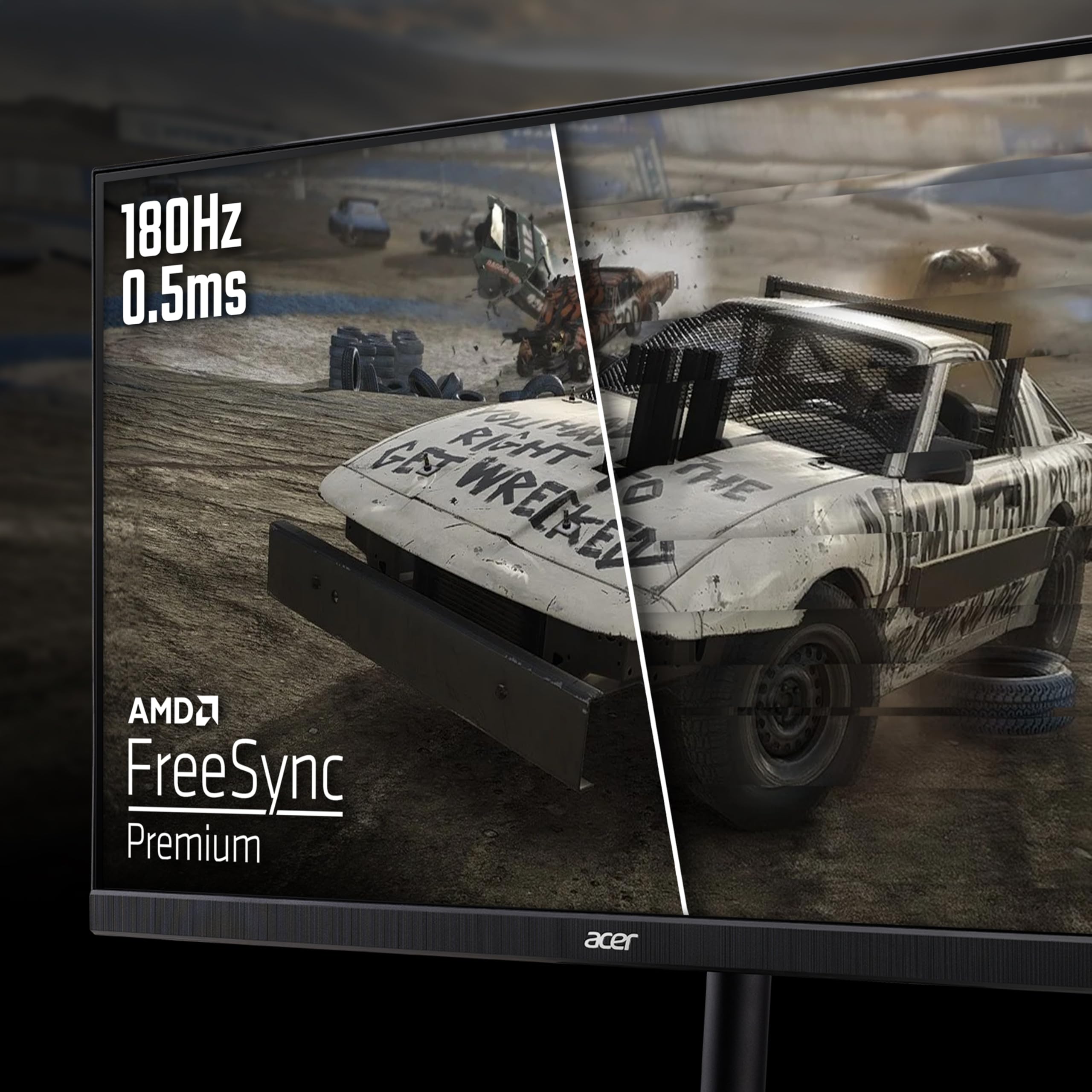 Acer Nitro KG241Y S3 24-inch Gaming Monitor - VA Panel, 1920 x 1080, 4ms, 180Hz, FreeSync Premium, HDR 10, DP, HDMI