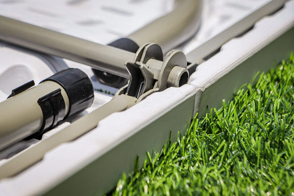 6ft Heavy Duty Folding Table - Ideal for Catering, Camping, Picnic, Party - Portable & Compact Trestle Table with Carry Handle - Indoor/Outdoor