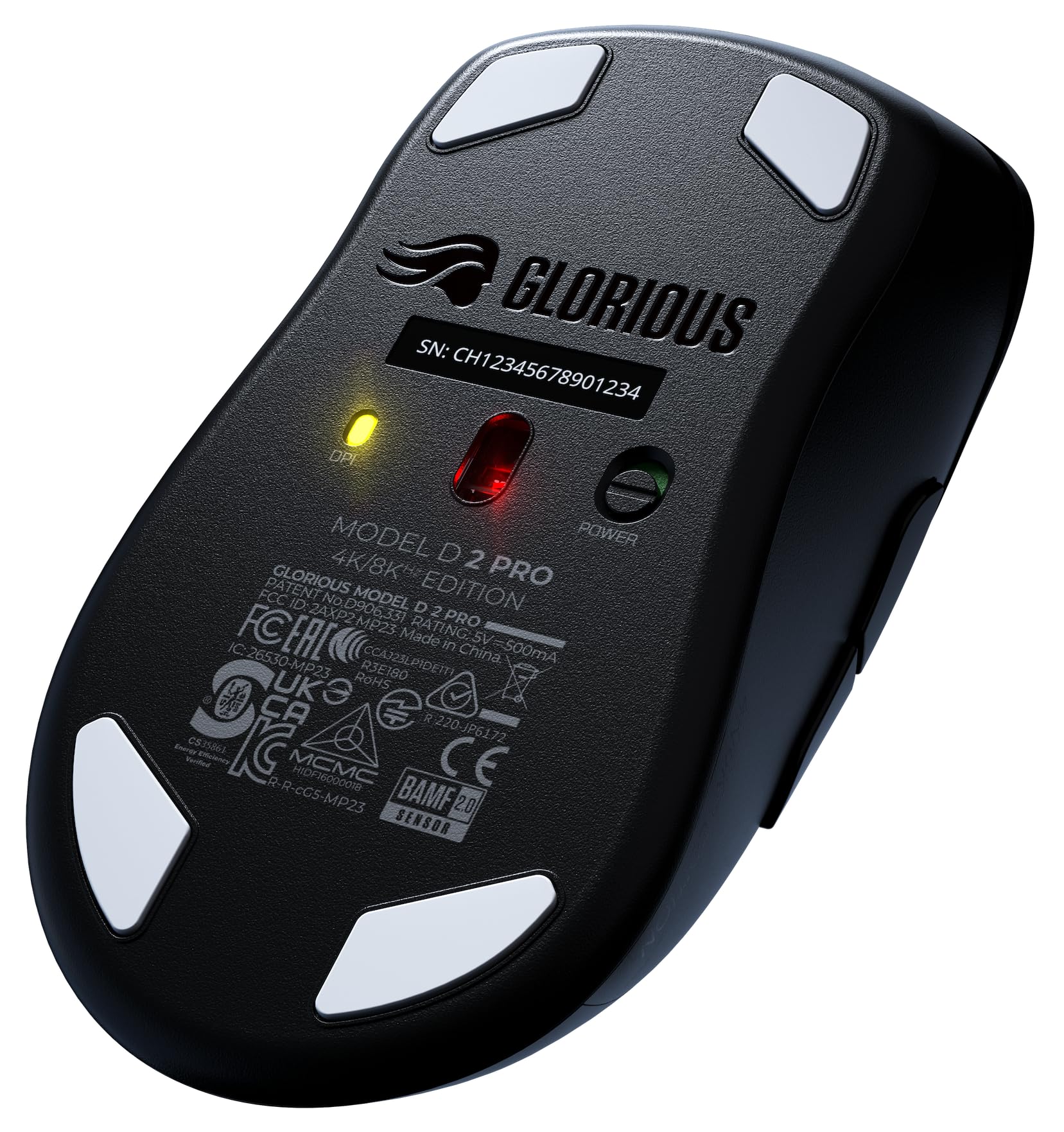 Glorious Gaming Model D Wired Gaming Mouse - 68g Superlight Honeycomb Design, RGB, Ergonomic, Pixart 3360 Sensor, Omron Switches, PTFE Feet, 6 Buttons - Glossy Black