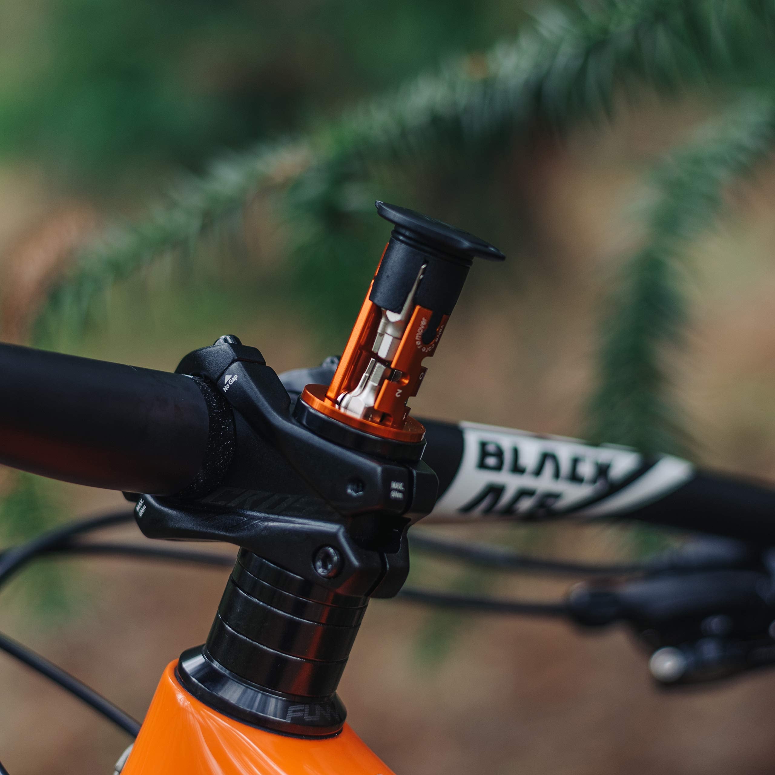 Granite Stash Multi-Tool Kit - Compact Bike Tools Stored Inside Steerer Tube, Tapered Steerer Model (Black)