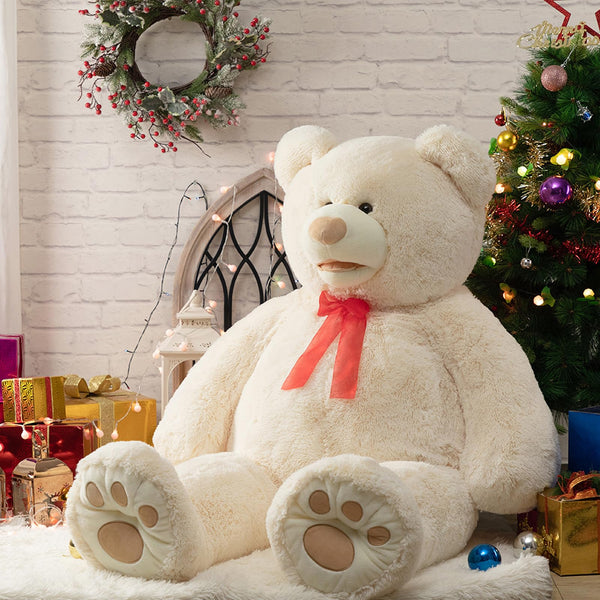 HollyHOME 150cm Giant Teddy Bear Stuffed Animal Large Soft Toys Plush Bear, Light Brown Age 3+