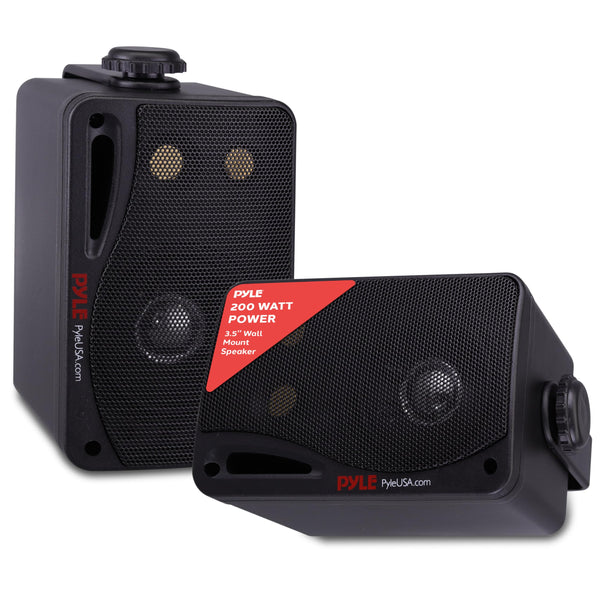 Pyle Portable Wireless Speaker - Bluetooth Speaker – Set of two, Waterproof 3-Way Active Passive HIFI Speakers, Wireless Ceiling Mound Dual Speakers System, w /Heavy robust grille, Indoor/Outdoor Use