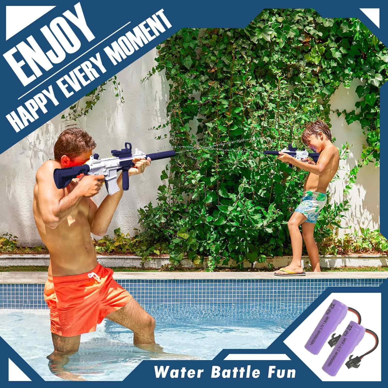 Electric Water Gun, Ultra-Long Range One-Touch Automatic Water Gun, Large Capacity Ultra-Long Standby, Suitable For Children Adults Summer Pool Party Beach Outdoor Use.