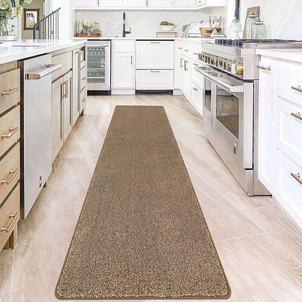 SHACOS Runner Rug for Hallway 60x240cm Carpet Runners Brown Non Slip Washable Long Hall Kitchen Runners Floor Entryway Runner Carpet for Hallway