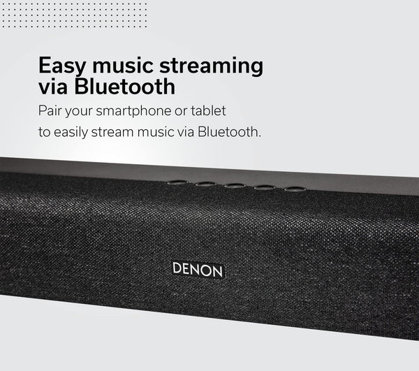 Denon DHT-S316 Soundbar and Wireless Subwoofer for Surround Sound, Bluetooth Sound Bar with Dolby Digital, DTS Decoding, Dialogue Enhancer, HDMI ARC, Wall Mountable, Music Streaming