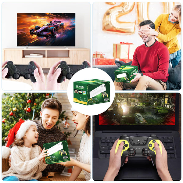 Retro Games Console, 40000+ wireless retro gaming console stick,HD HDMI TV Revisit Classic retro play Plug and Play game stick,Premium Competitive Dual Controllers