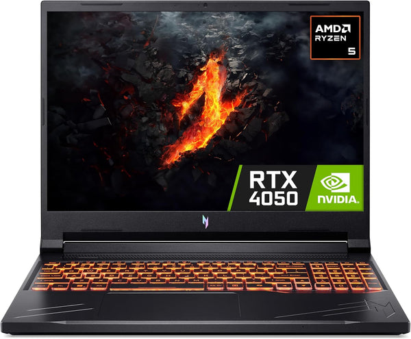 Acer Nitro V 16 ANV16-41 Gaming Laptop - AMD Ryzen 5 8645HS, 16GB, 512GB SSD, NVIDIA GeForce RTX 4050 6G, 16 Inch WUXGA IPS 165Hz, Windows 11, Black