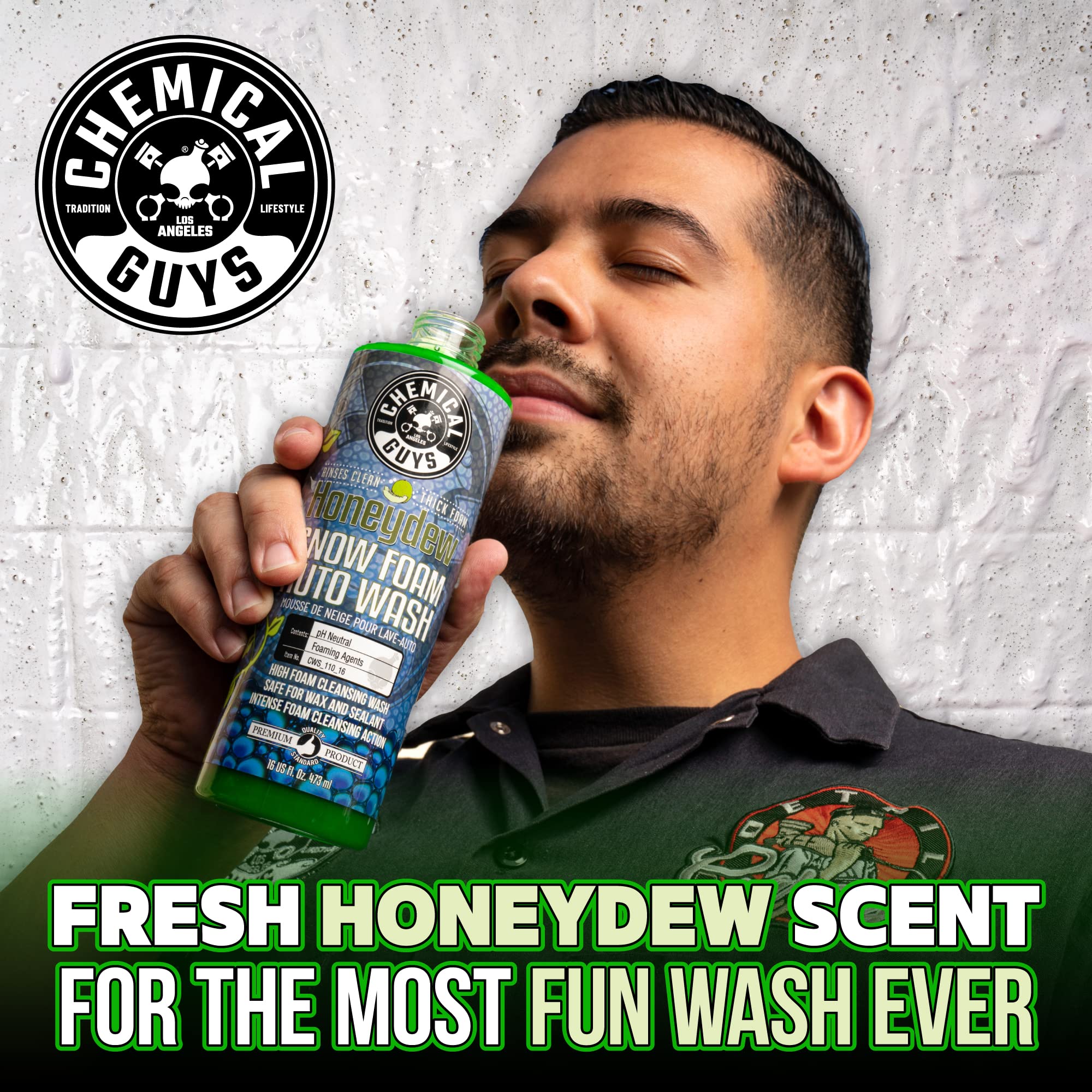 Chemical Guys CWS21116 - Beer Scent Snow Foam Auto Wash Cleanser (16 oz)