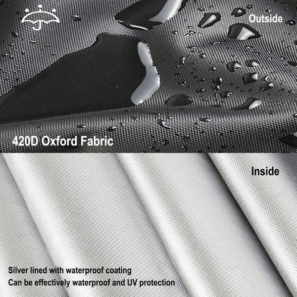 Kingling Deck Box Cover, Outdoor Storage Box Cover Waterproof, Outside Storage Bench Deck Boxes Covers Black (58" L x 33" W x 34" H)