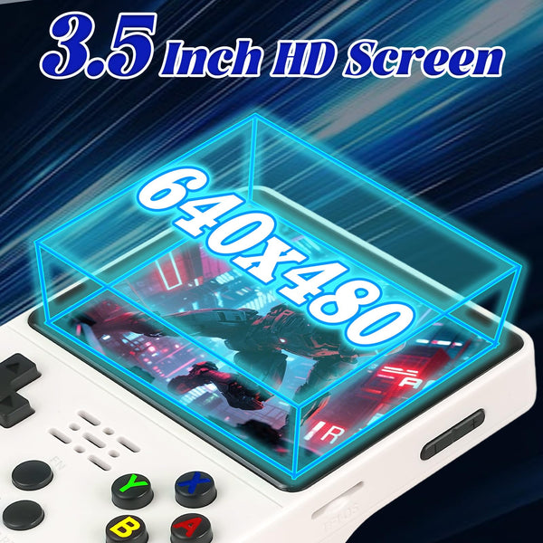 Blidinner R36S Retro Handheld Games Console -With Open Source Linux System,3000mAh Battery,3.5 Inch HD Screen,64G TF Card,20,000+ Classic Games,Portable Mini Game Console for Teens and Adults-Black