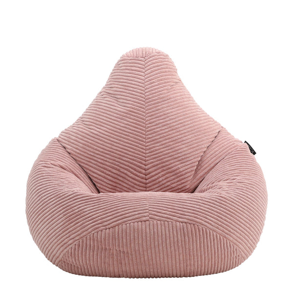icon Dalton Kids Bean Bag, Dusk Pink, Cord Kids Bean Bag Chair with Filling Included for Girls and Boys, Childrens Chair, Beanbags for Children,