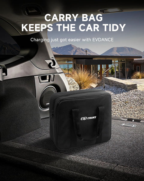 EVDANCE EV Charger Cable Type 2 to 3 Pin Plug 20ft/6.1m [6/8/10/13A] Current Adjustable Portable Electric Car Charger with 0-12h Time Delay, IP66, Type 2 Charging Cable for EV & PHEV, Black