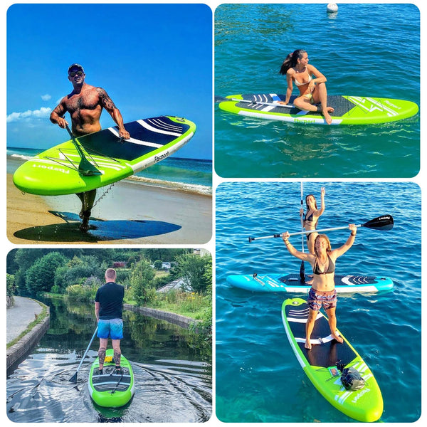 FBSPORT Inflatable Stand Up Paddle Boards,SUP Board,6" Thick Stand Up Paddle Boarding,Paddling Board for Youth & Adult,Surfboard,SUP with Adjustable Paddle/Backpack/Pump/Removable Fin