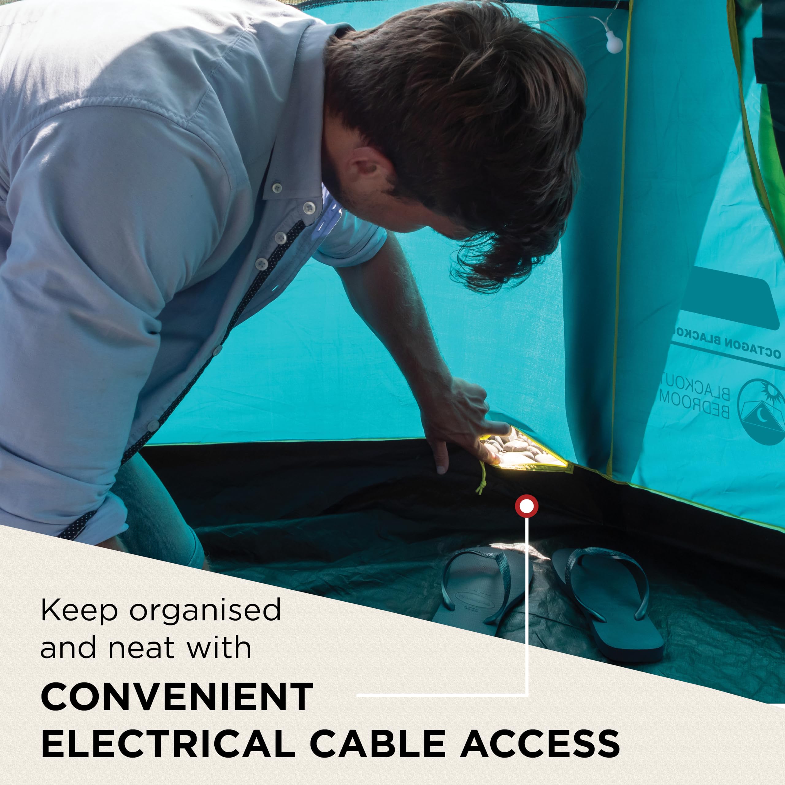 Coleman Tent Octagon, 6 Man Festival Dome Tent, 6 Person Family Camping Tent with 360° Panoramic View, Stable Steel Pole Construction, Sewn-in Groundsheet, 100 Percent Waterproof