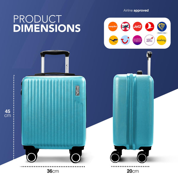 LUGG 15 Inch Vacay Cabin Case - 45x36x20 cm, Airline Approved Carry On Suitcase, ABS Lightweight Suitcase, Water Resistant Hard Suit Case with 360° Spinner Wheels, Carry On Bag with TSA Indent Lock