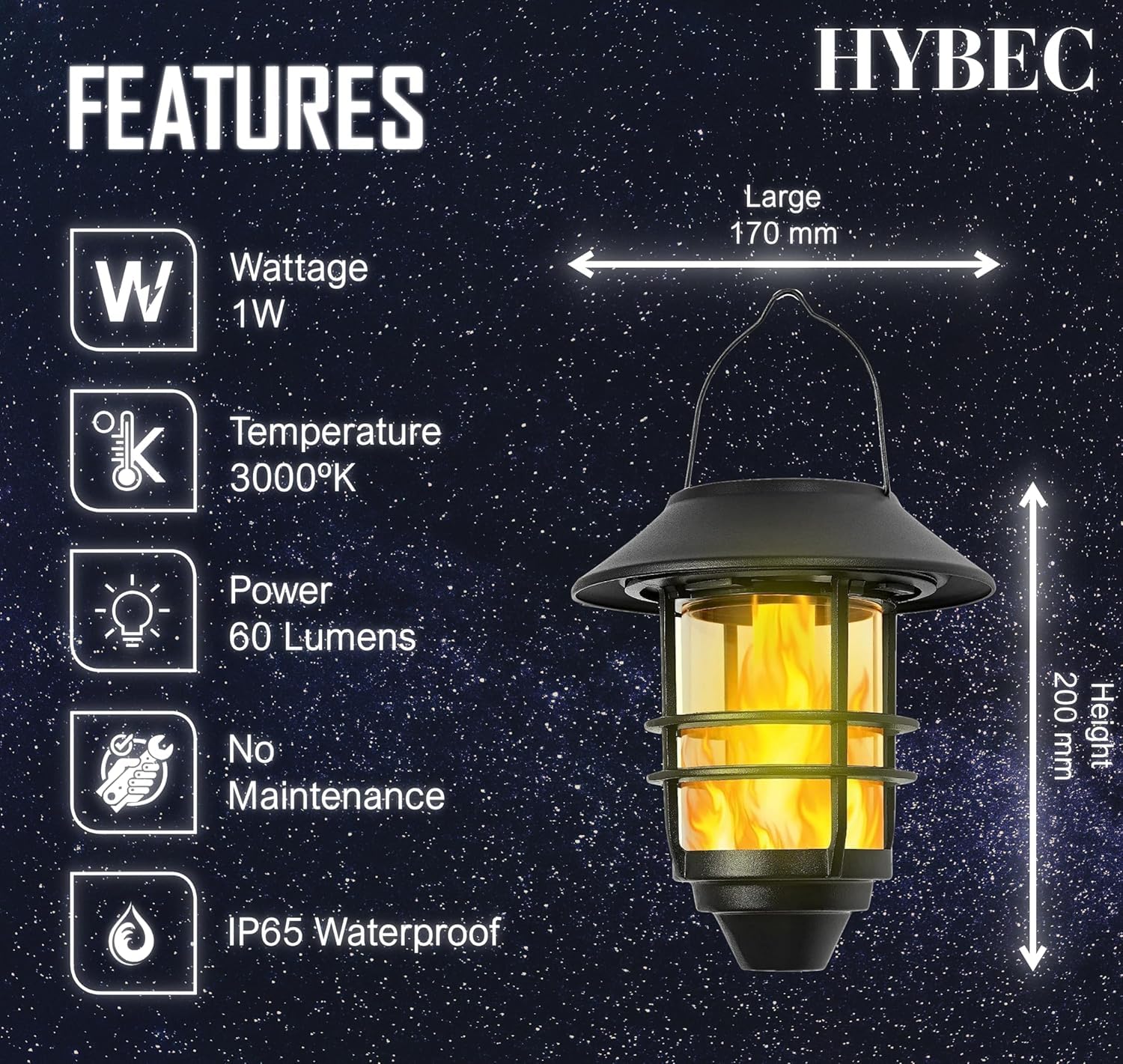 HYBEC - Outdoor Solar Lanterns, Outdoor Solar Lanterns, Outdoor Lanterns, Wall Lanterns, Outdoor Garden Lanterns, Outdoor Lanterns, Outdoor Lantern,