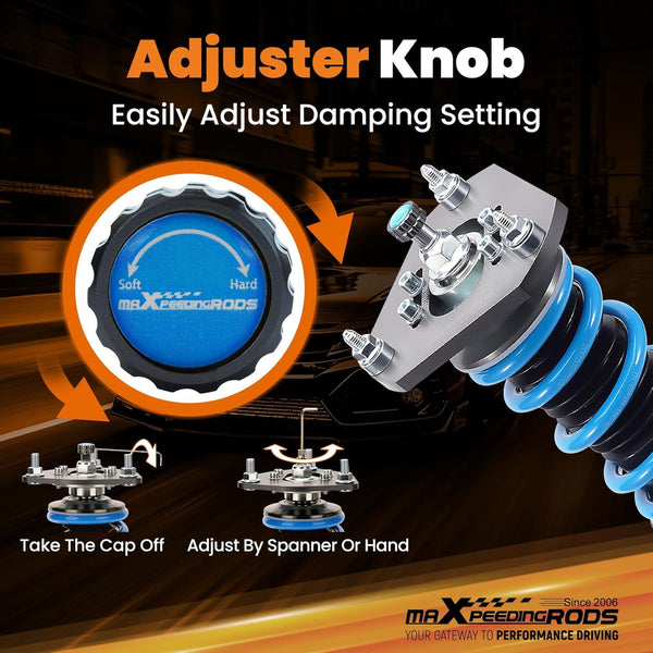 maXpeedingrods Upgrade Coilovers Kit for VW Golf MK5 MK6 2003-2012 for Jetta MK5 1.4 1.6 1.9 2.0 TDI Adjustable Suspension Kit