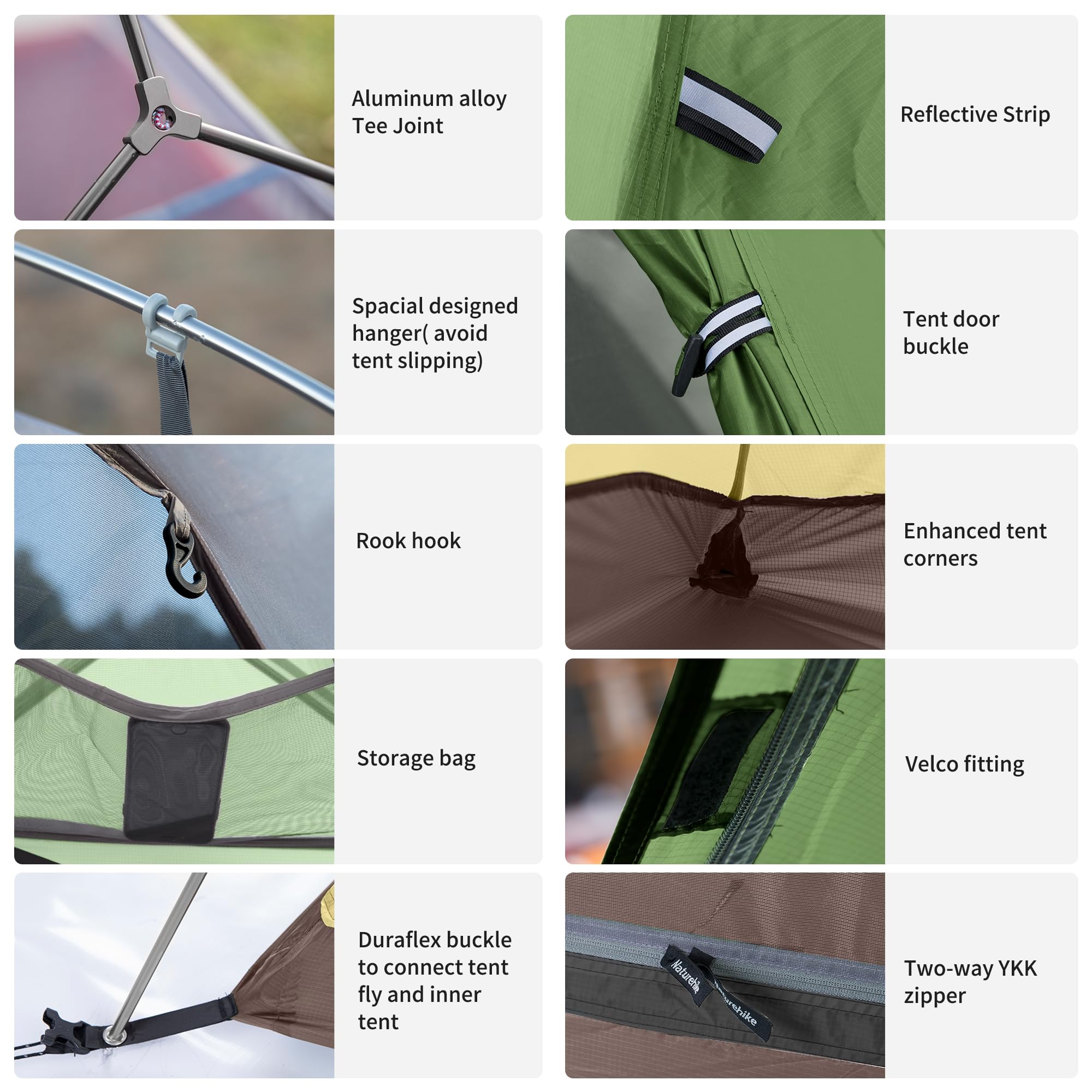 Naturehike Cloud up 2 Camping Tent 2 Man Backpacking Tent 3-4 Season Wild Country Tent Lightweight Dome Tent