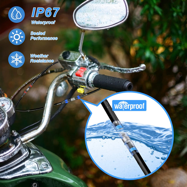 Kuject Heat-Shrink Tubing Set - 200 Pieces, Waterproof & Crimp Connector for Automotive, Marine & Boat